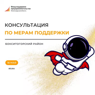 18 мая пройдёт встреча специалистов Фонда с предпринимателями Бокситогорского района